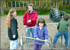 The Yasudas play at Meadowbrook Park